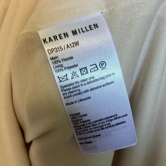 Karen Mullen ivory long  sleeve dress - Picture 3 of 5